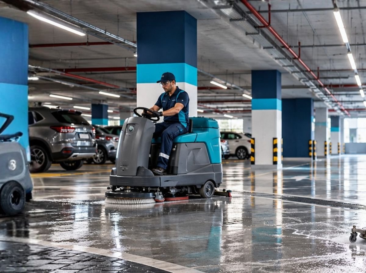Lavação técnica de garagens corporativas e piso intertravado